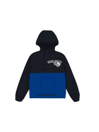 Image 1 of OG Money runs the world 1/4 zip windbreaker- blue/black 