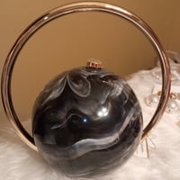 Image 1 of BLACK MARBLED EVENING BAG