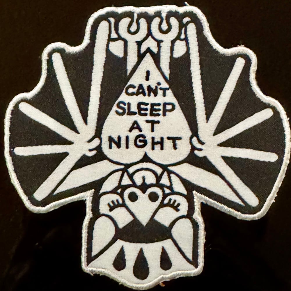 Image of sleepless 3” woven patch
