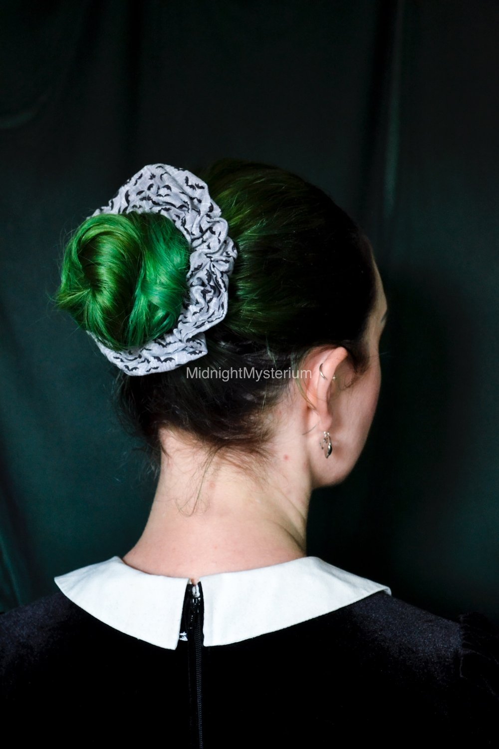 Grey Bat Scrunchie