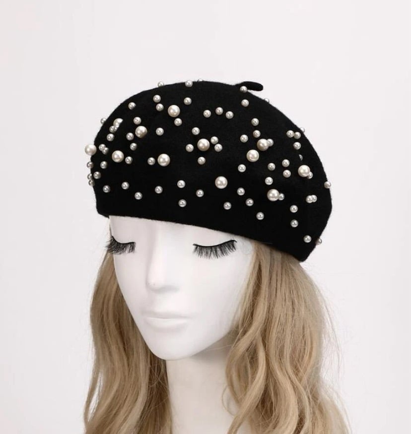 Image of “Pearl Beret Hat”