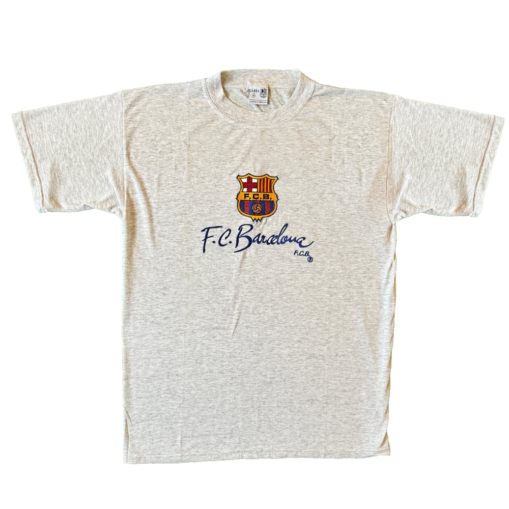 Image of Retro 90s Embroidered Barcelona T-Shirt 
