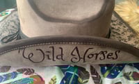 Image 4 of "Wild Flowers, Wild Horses" Hand-Burned Cattlemen Cowboy Hat
