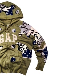 Image 4 of Reworked GAP Batik Patchflow Hoodie Size L