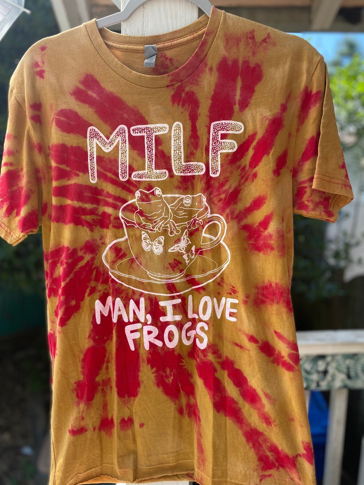 Image of MEDIUM MILF Man I Love Frogs Tie Dye Shirt 3