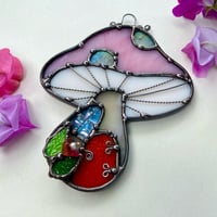 Image 4 of Pink Funky Mushie Cottage Suncatcher 