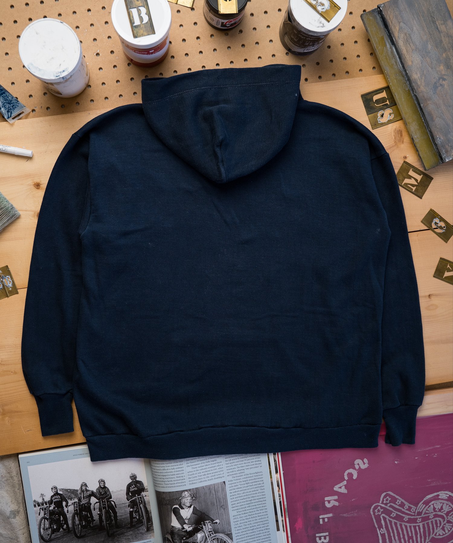 Image of Motor Club Hoodie (Large)- N.Blue