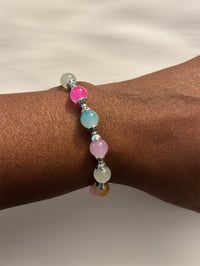 Image 4 of Colorful Beaded Bracelet an Earring Set