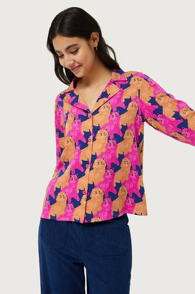 Image of CAMISA ESTAMPADO GATOS