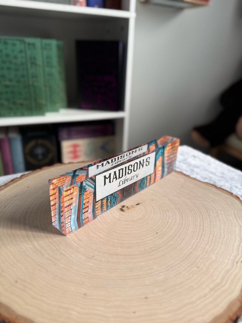Image of Custom Library Shelf Sign