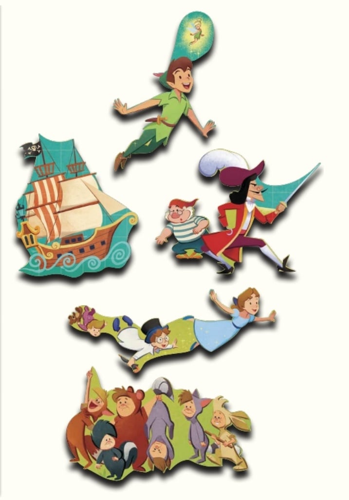 Image of Peter pan disney maps wdi pin set le 400