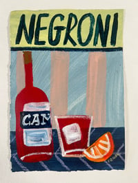 Negroni on baby blue and pink stripes