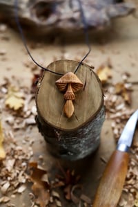 Image 9 of Parasol Mushroom Pendant Necklace 