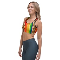 Image 4 of Rainbow Geode Sports bra