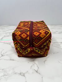 Image 2 of Handmade African Print Boxy Pouch - Tribal Diamonds