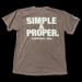 Image of S&P-“Stacked Type” Puff Logo Tee (Espresso Brown)