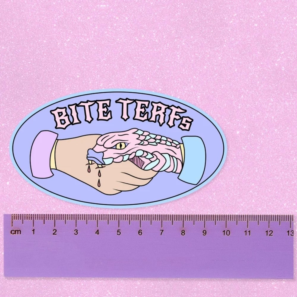Image of Bite TERFs Large Vinyl Sticker