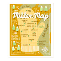 Image 2 of WISCONSIN Mitten Map