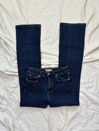 Image 1 of Zara dark blue flared jeans // 36