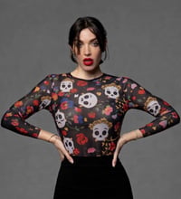 Image 3 of CAMISETA TUL SKULL FLOWERS