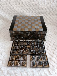 Image 1 of HANDMADE STEAMPUNK CHESS SET