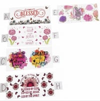 Image 2 of UV DTF Faith Tumbler Wraps