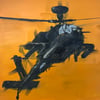 AH-64 Apache Sunset Original Painting