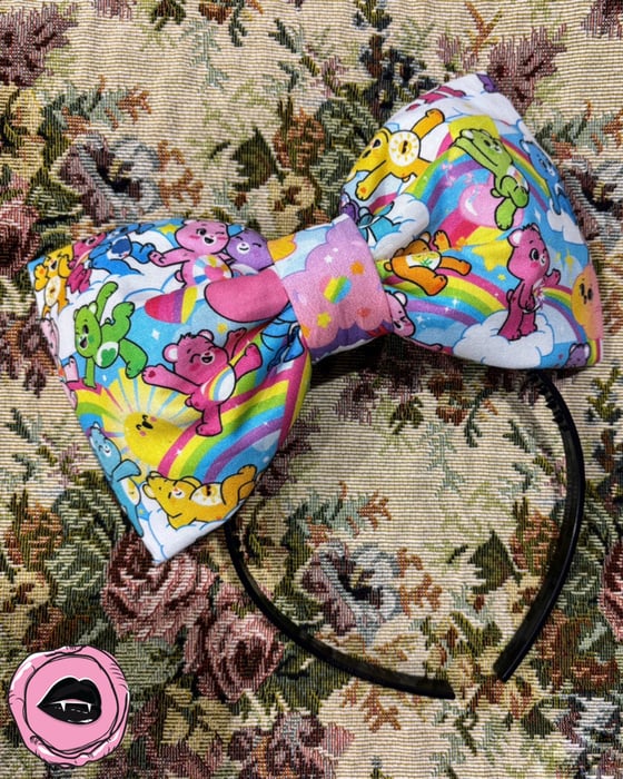 Image of CUTE CARE BEARS • BOW HEADBAND 