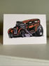 Greetings cards Hotrod, slingshot, funny car, sled - blank, individual Image 2