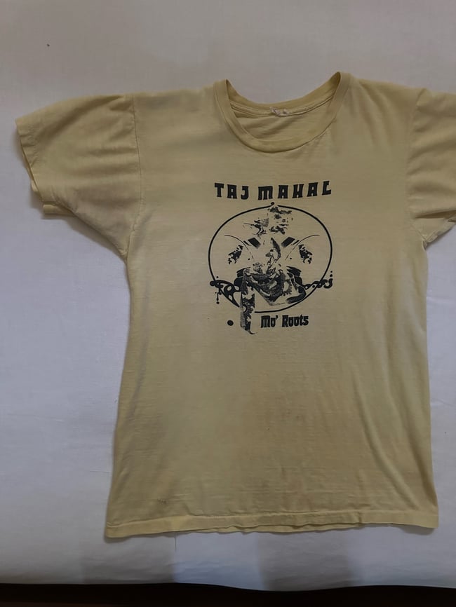 70s Taj Mahal concert t shirt