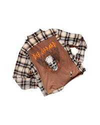 BUTTON DOWN VINTAGE FLANNEL DEF LEPPARD