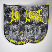 Image 1 of *YELLOW* Insect Warfare - World Extermination Embroidery On Woven Back Patch