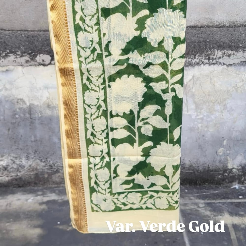 Image of PAREO COTONE STAMPATO GOLD