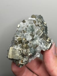 Image 8 of Cubic Pyrite & Quartz Crystal Points Cluster | Bulgaria #2944