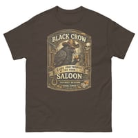 Image 5 of Black Crow Saloon Unisex T-Shirt | Dark Western Bar Tee | Raven Crow Graphic Tee Shirt