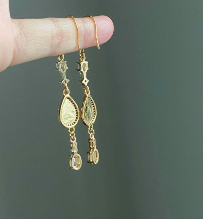 Image of ✨Teardrop Glowing Green Hook Earrings ✨