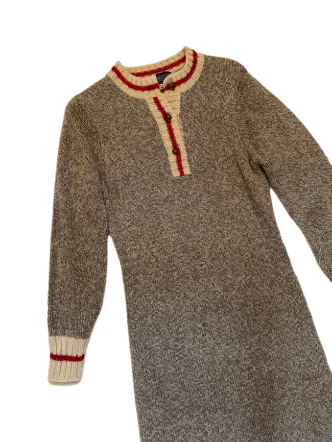 70s knit wool sweater dress