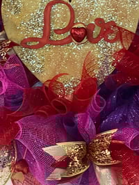 Image 5 of Purply Pink Valentine Wreath