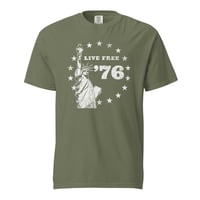 Image 4 of Live Free 76 Liberty Distressed Unisex garment-dyed heavyweight t-shirt