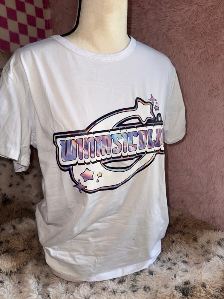 Image of Whimsicolor unisex white tee