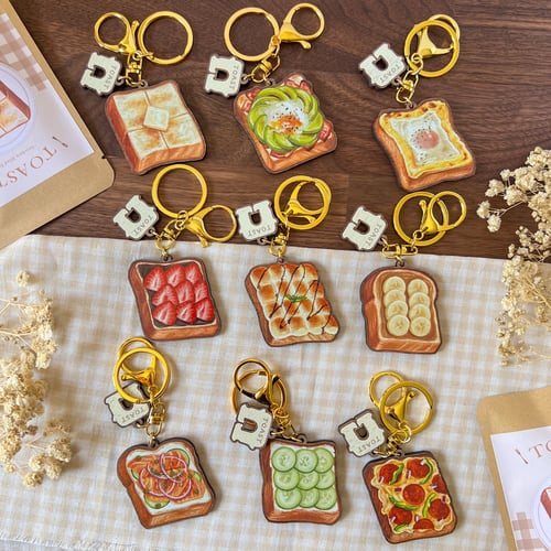 Image of Wooden Toast Keychain Blind Bag