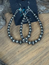 Image 1 of 3mm-6mm Graduated Sterling Silver Pearl Teardrop Earrings