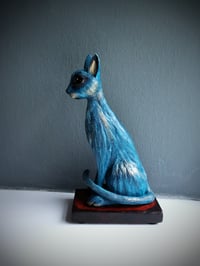 Image 4 of 'Moonhush' Paperclay Cat Sculpture