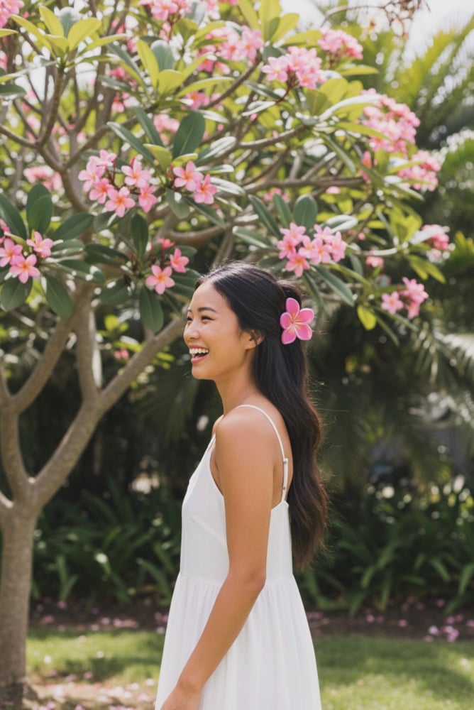 Image of Pink Plumeria Hunny Girl 2.0 Claw Clip