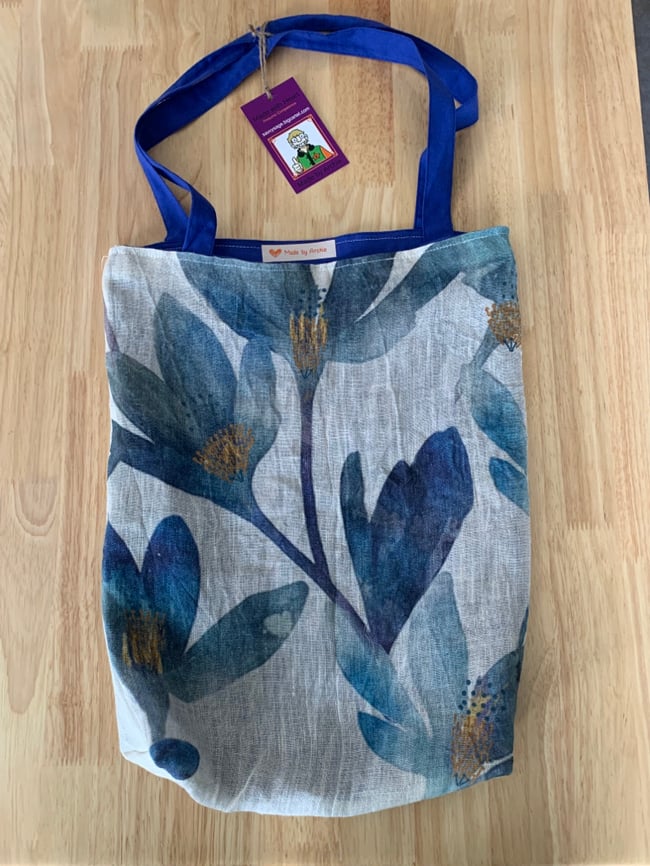 Upcycled Lined Linen Tote Bags - Made by Archie