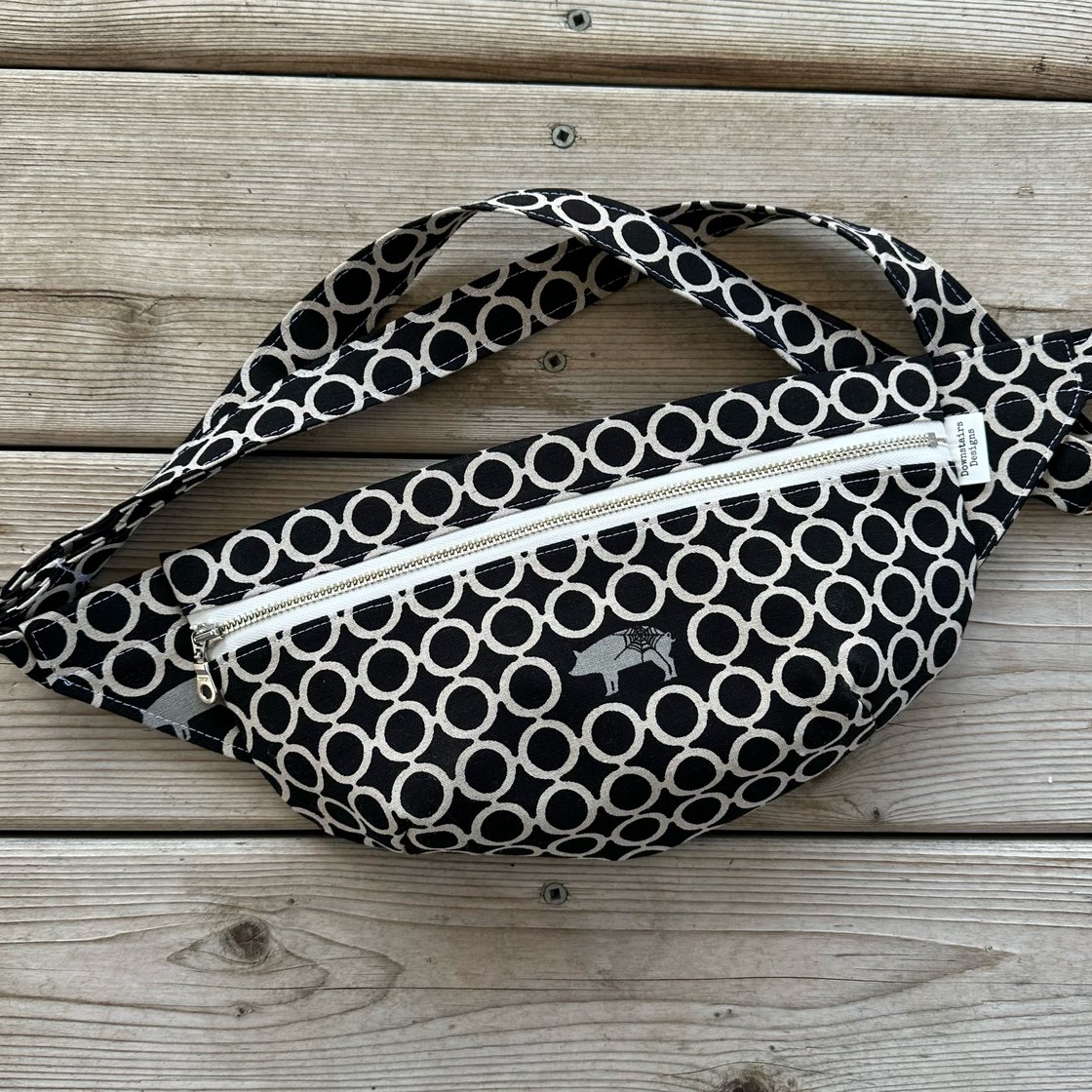 Image of The Sling Bag Fanny Pack Echino Charlotte’s Web in black