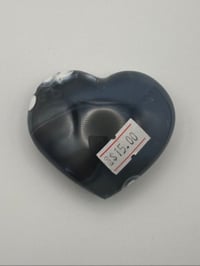 Image 2 of Orca Agate Heart (65 mm)