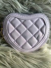 Image 1 of Purple Mini Heart Purse