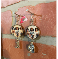 Image 2 of Where them fans at Earrings and Bracelet Set B