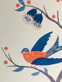 Image 2 of Winter Berries Risograph Print 